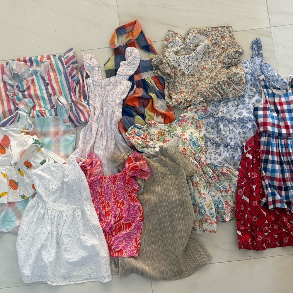 Lot of Girls dresses (13 pieces) size 6/7 Colorful Assorted Dresses & Tops